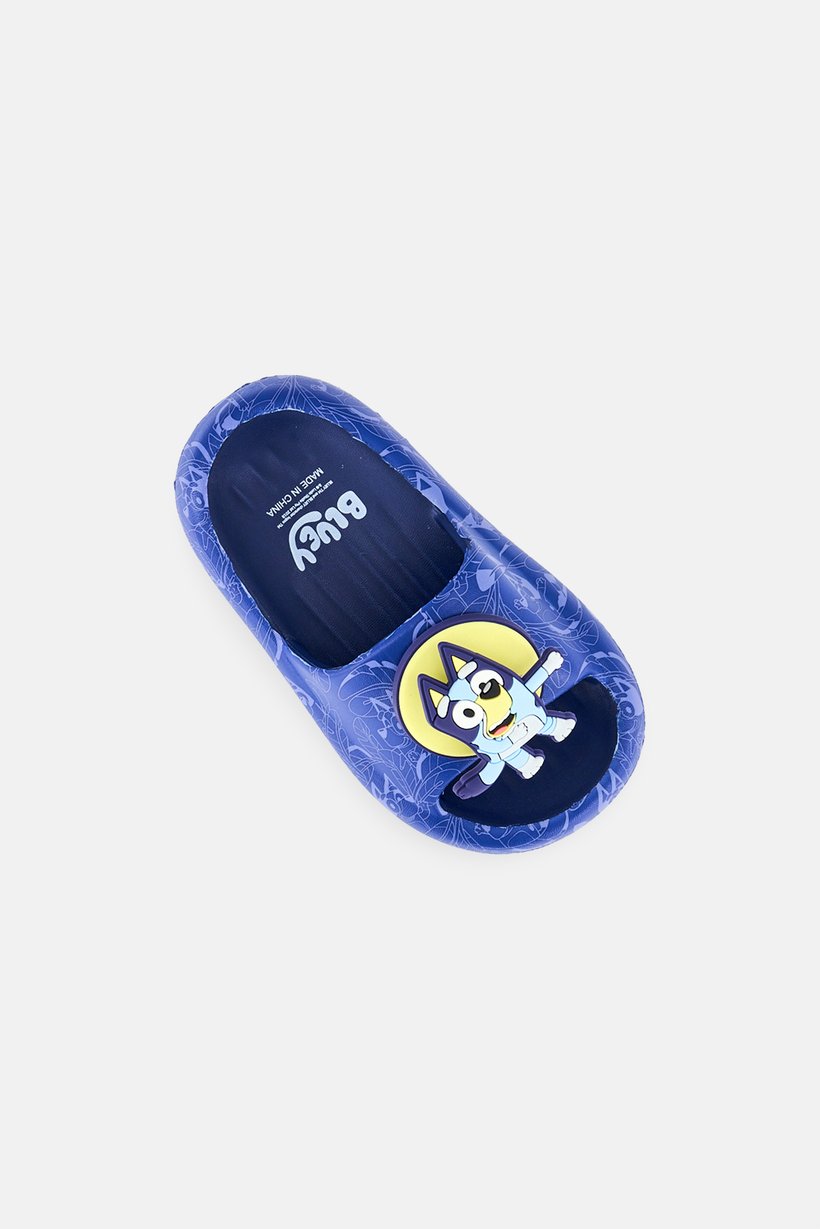 Toddlers Boy Bluey Slip On Slides, Blue