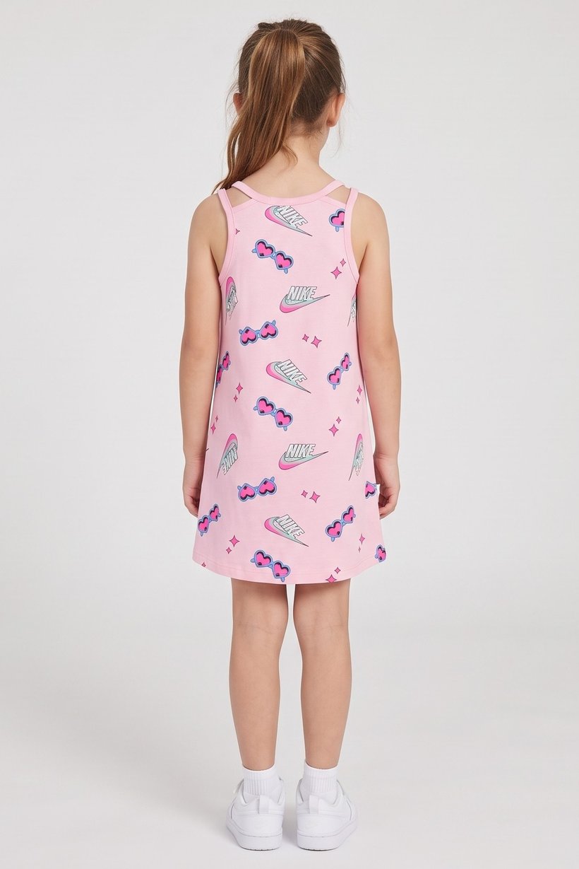 Toddlers Girl Allover Print Sleeveless Dress, Multicolor
