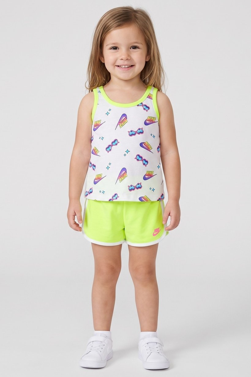 Toddlers Girl 2 Pieces Sleeveless Vest And Shorts Set, Multicolor
