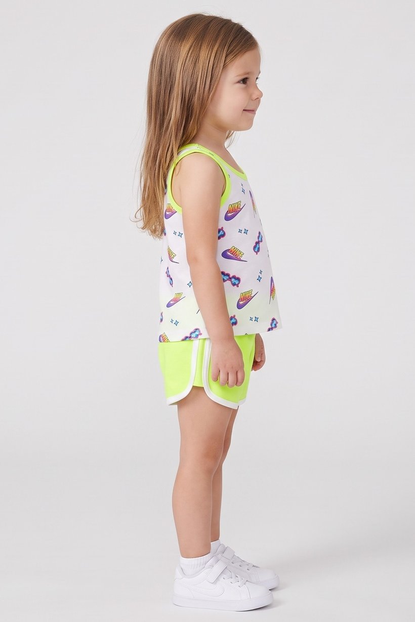Toddlers Girl 2 Pieces Sleeveless Vest And Shorts Set, Multicolor