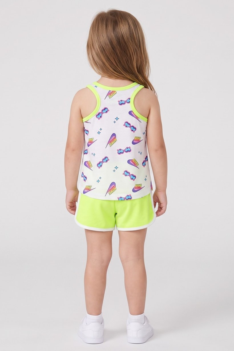 Toddlers Girl 2 Pieces Sleeveless Vest And Shorts Set, Multicolor