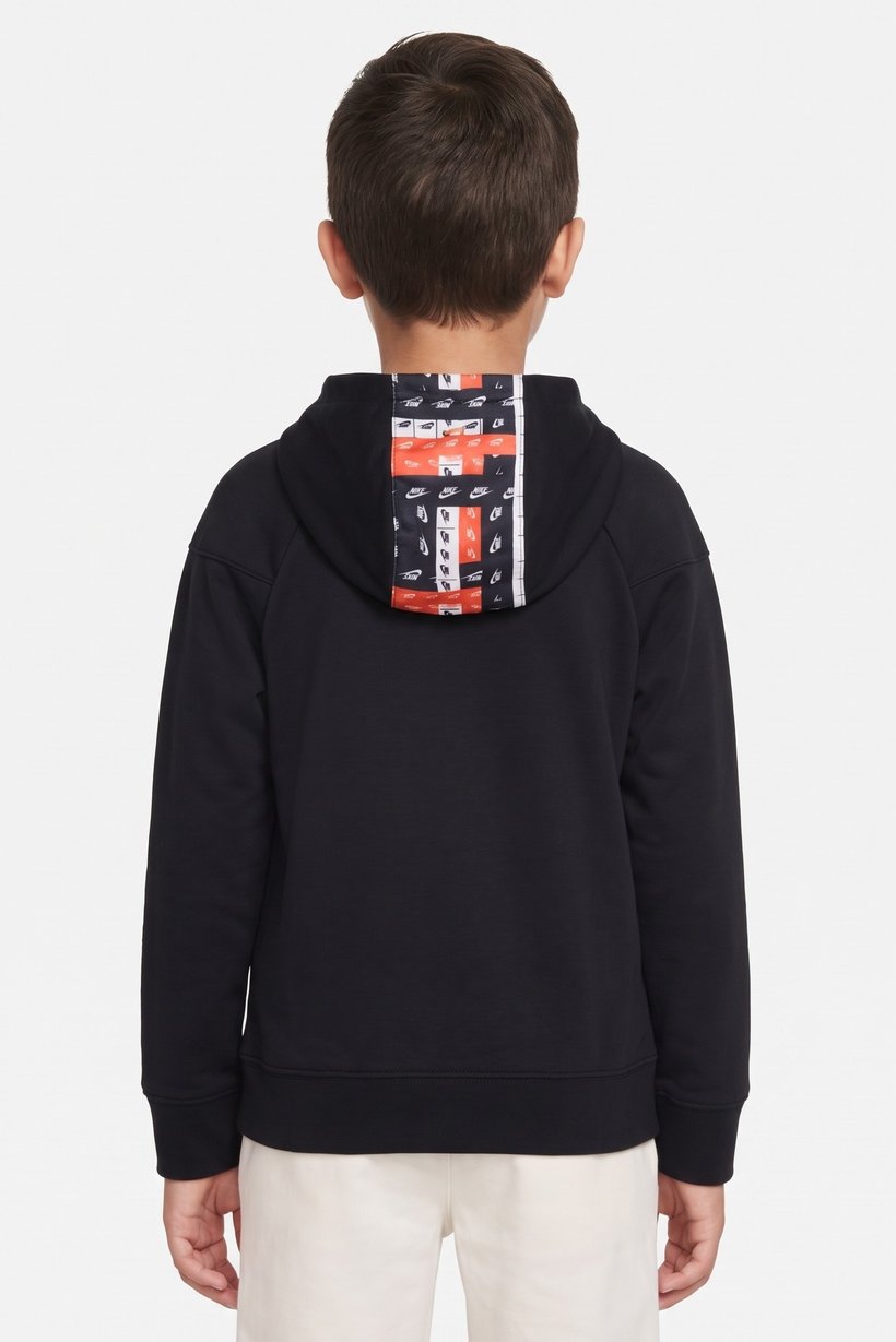 Kids Boy Sportswear Fit Long Sleeve Outdoor Hoodie, Black