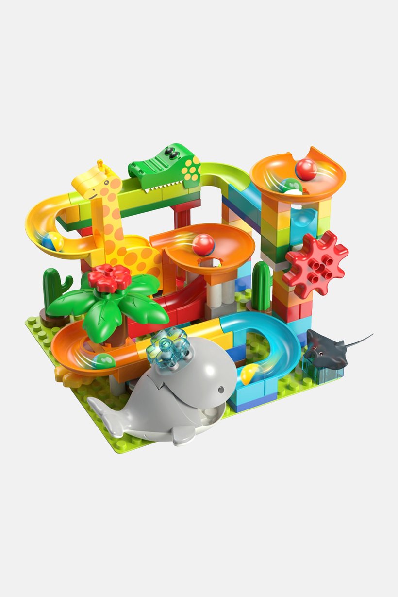 Whale Slide Run Building Block Set