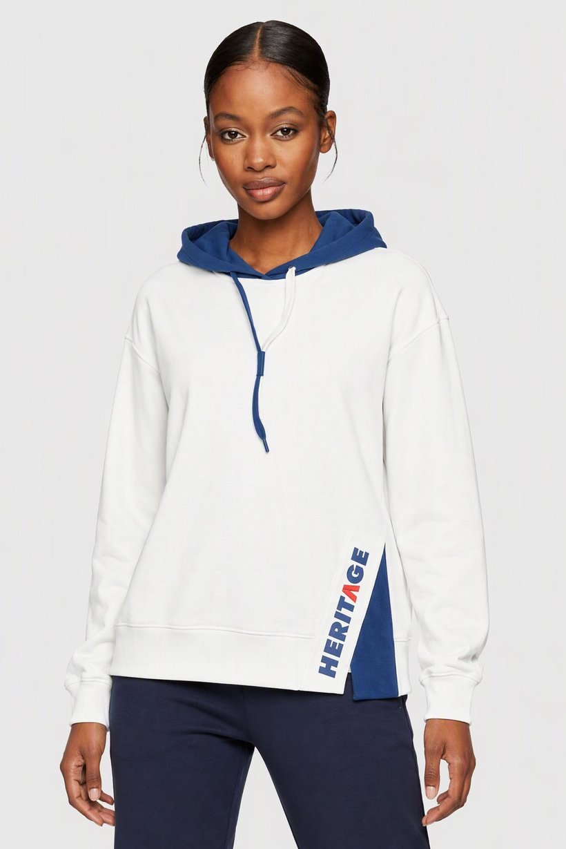 Women Sportswear Fit Long Sleeve Outdoor Hoodie, White