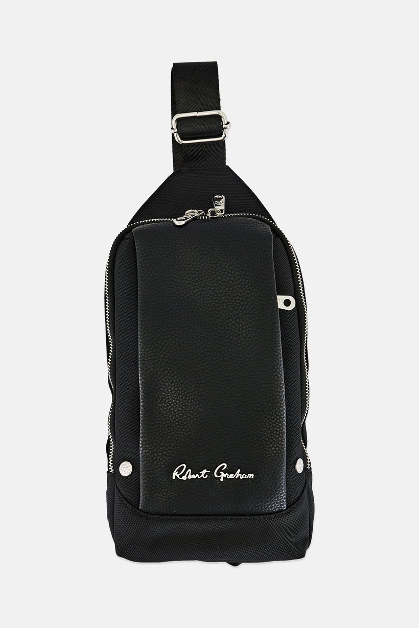 Men Brand Logo Fanny Pack, Black