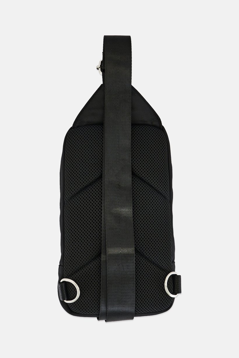 Men Brand Logo Fanny Pack, Black