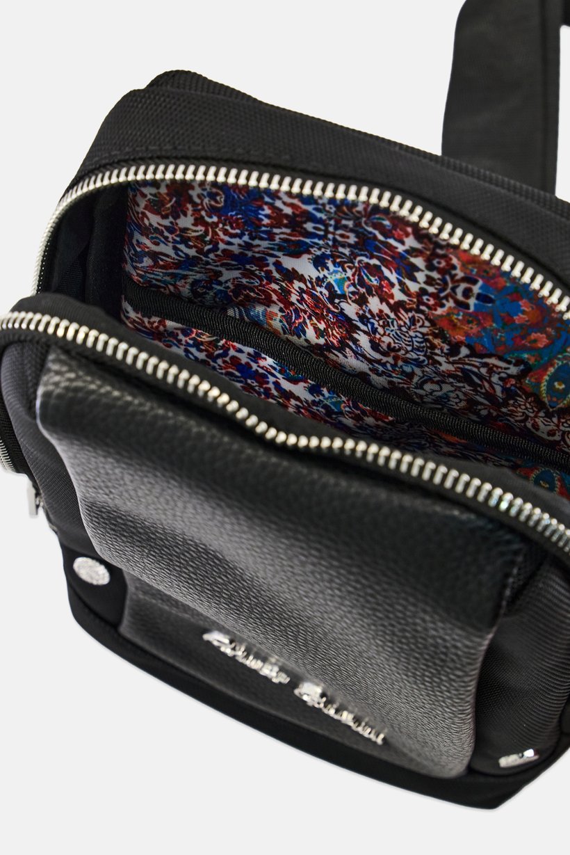 Men Brand Logo Fanny Pack, Black