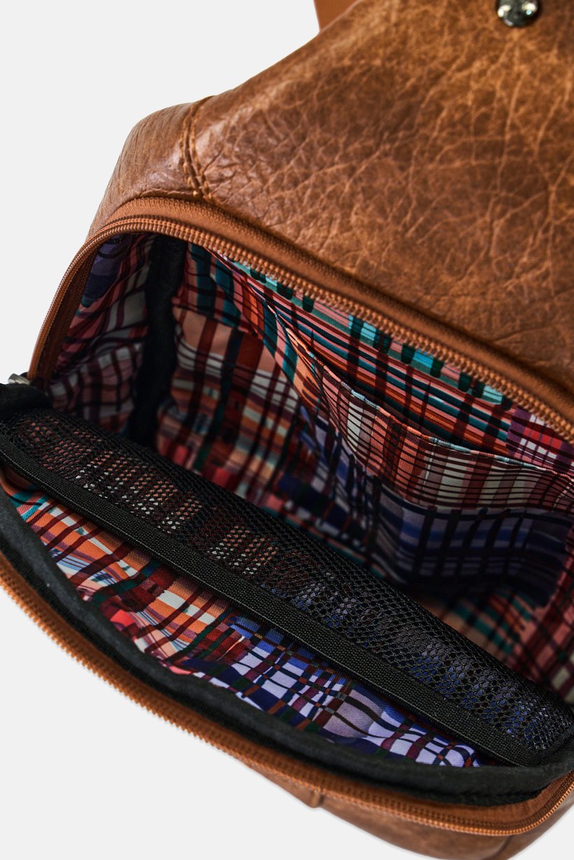 Men Brand Logo Fanny Pack, Brown