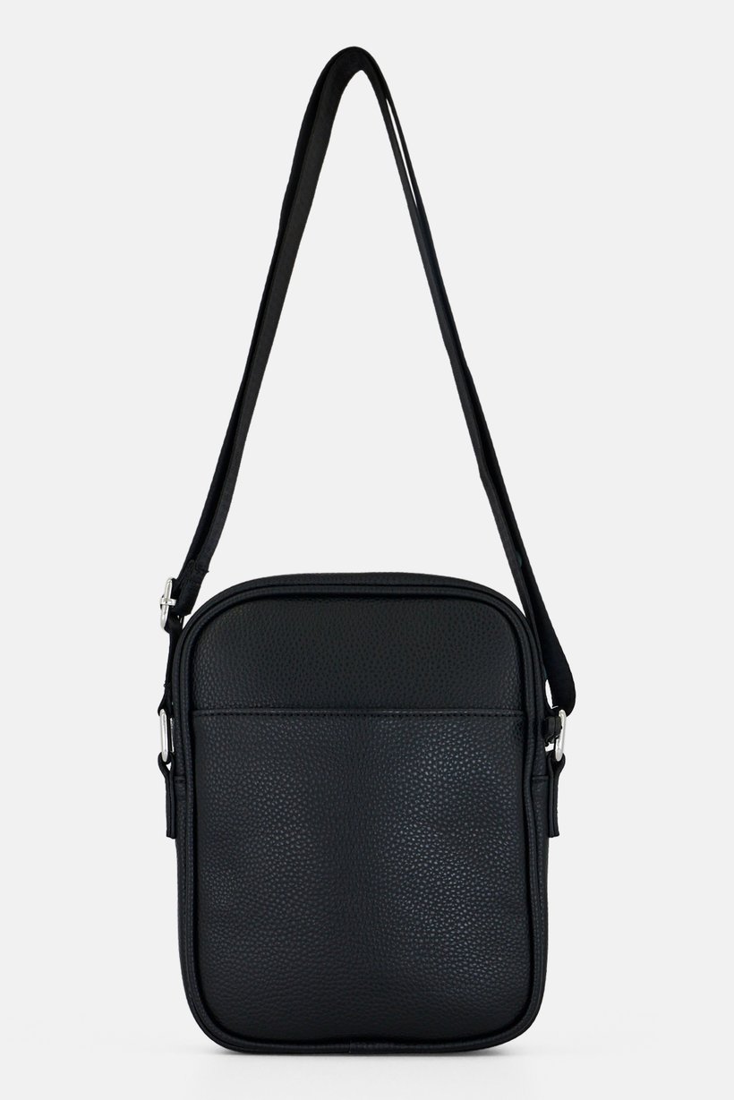Men Brand Logo Cross Body Bag, Black