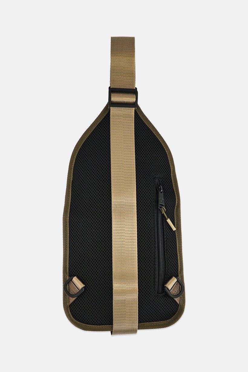 Men Brand Logo Cross Body Bag, Multicolor