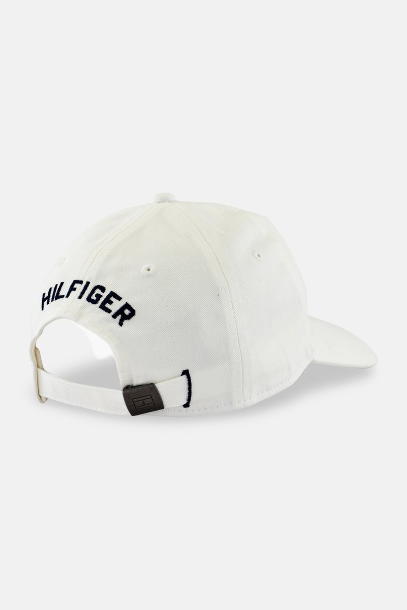 Men Embroidered Logo Adjustable Cap, White