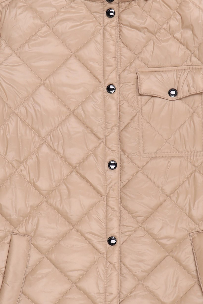 Women Quilted Puffer Jacket, Beige