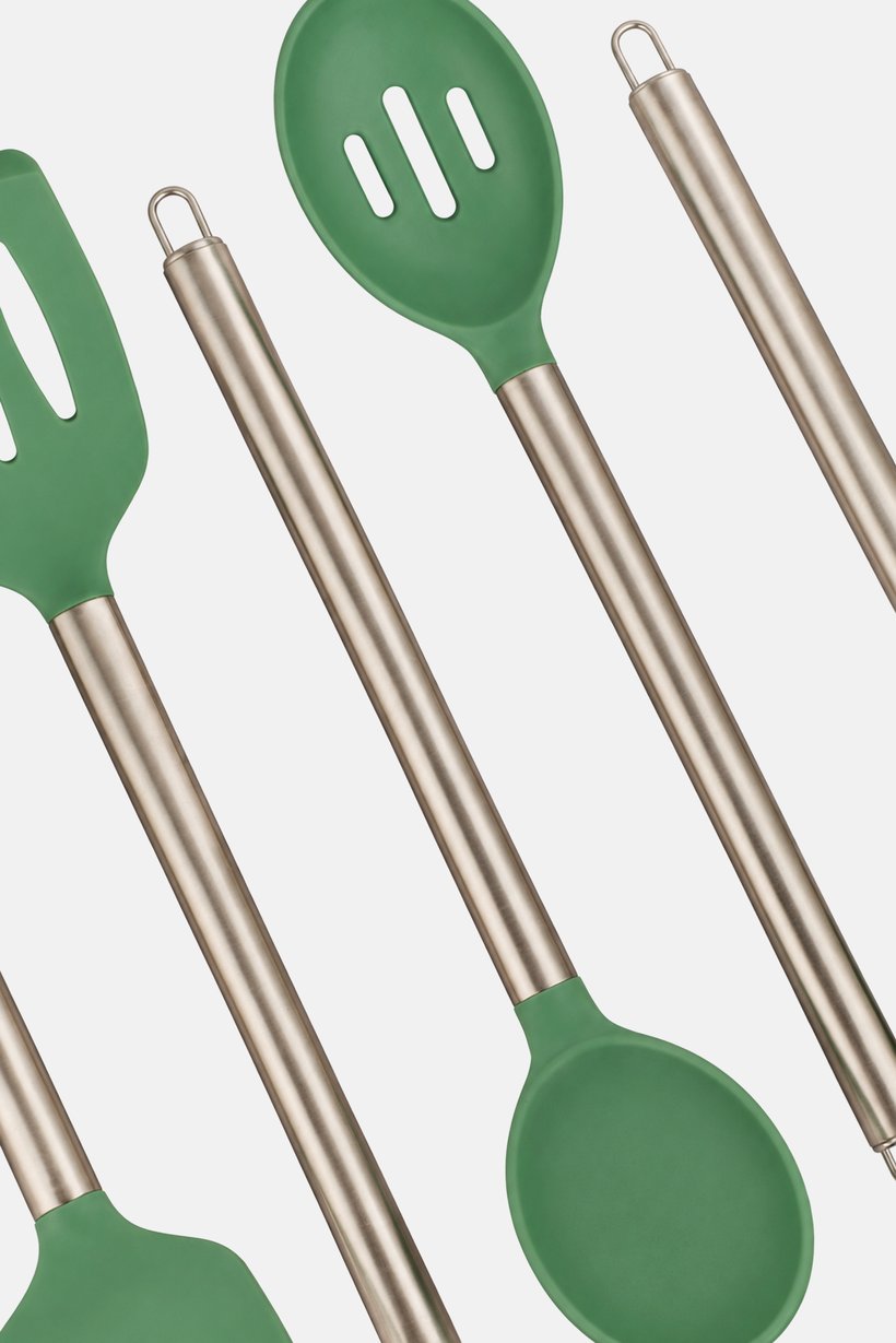 5 Pieces Silicone Utensil Set, Multicolor