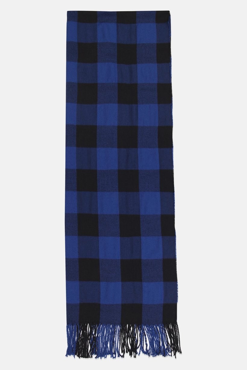 Men Checkered Scarf, Multicolor