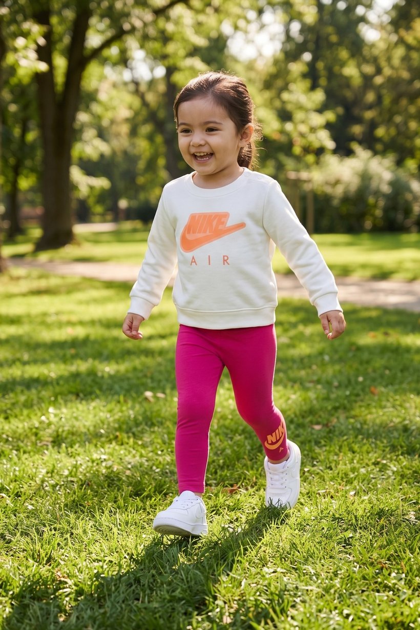 Todders Girl 2 Pcs Long Sleeve Sweatshirt And Leggings Set, Multicolor