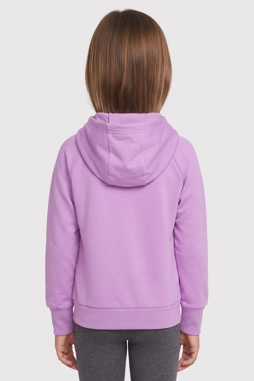 Toddlers Girl Long Sleeve Brand Logo Hoodie, Lavender