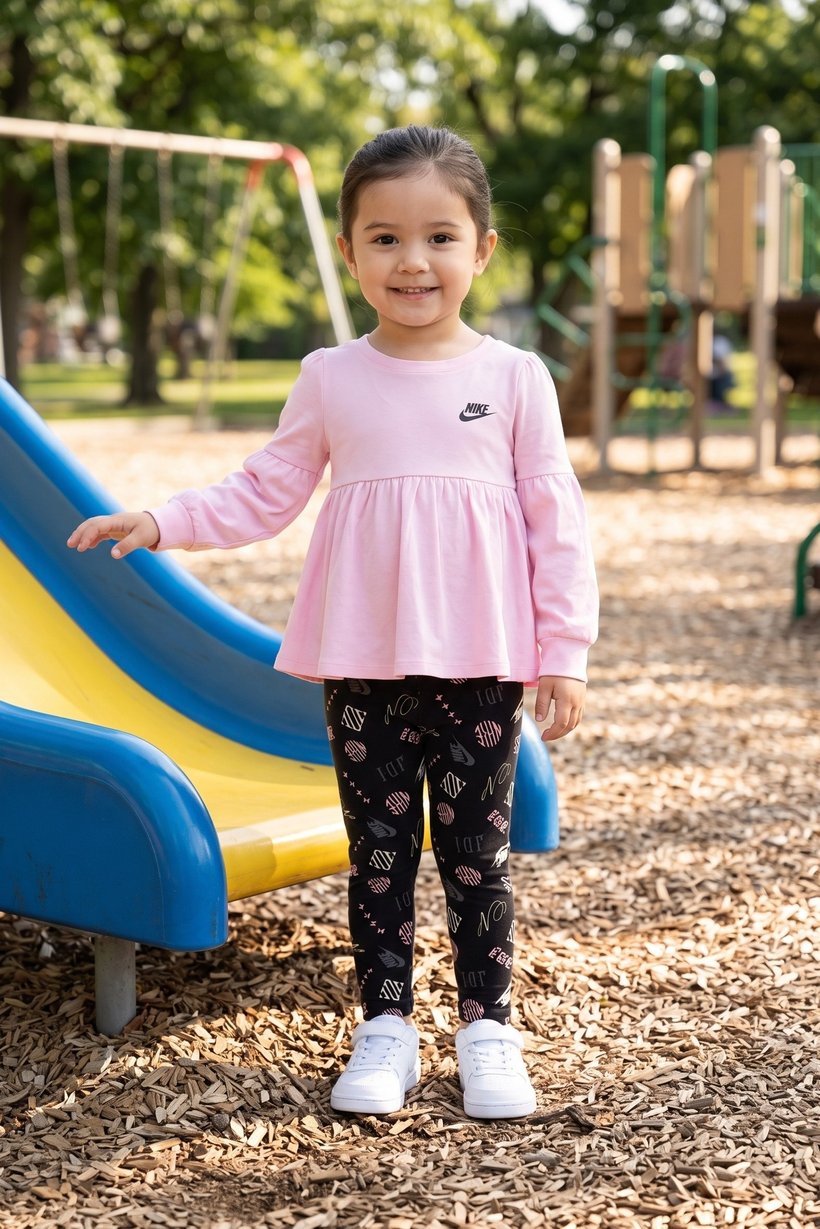 Toddlers Girl 2 Pcs Long Sleeve Top And Leggings Set, Multicolor