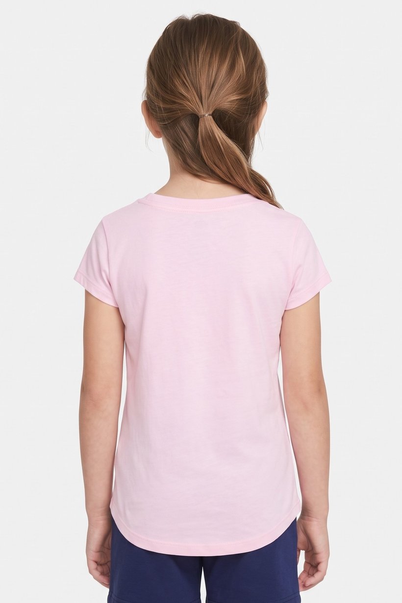 Toddlers Girl Brand Logo Short Sleeve Top, Pink