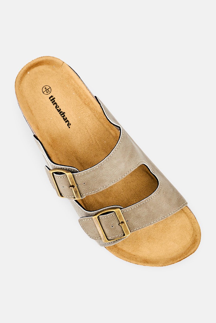 Men Slip On Sandals, Taupe