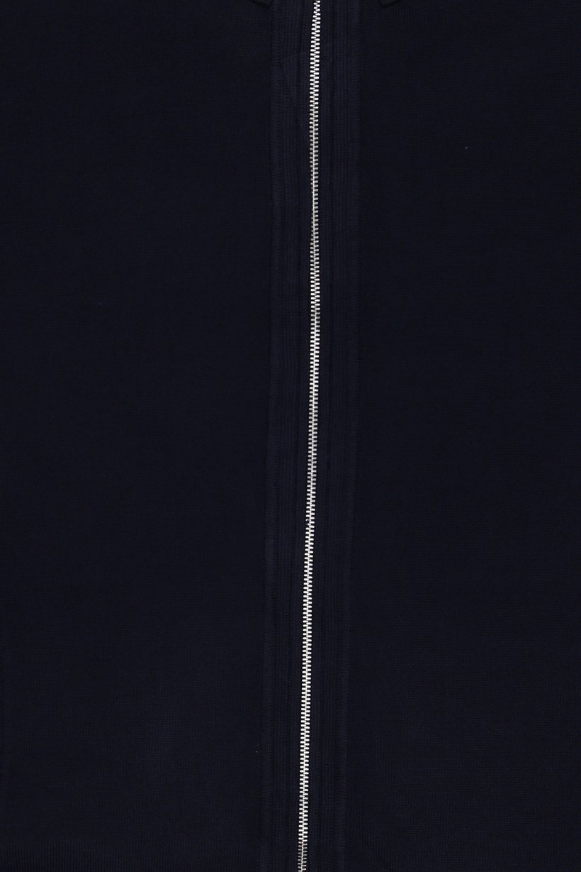 Men Long Sleeve Knitted Full Zip Cardigans, Navy