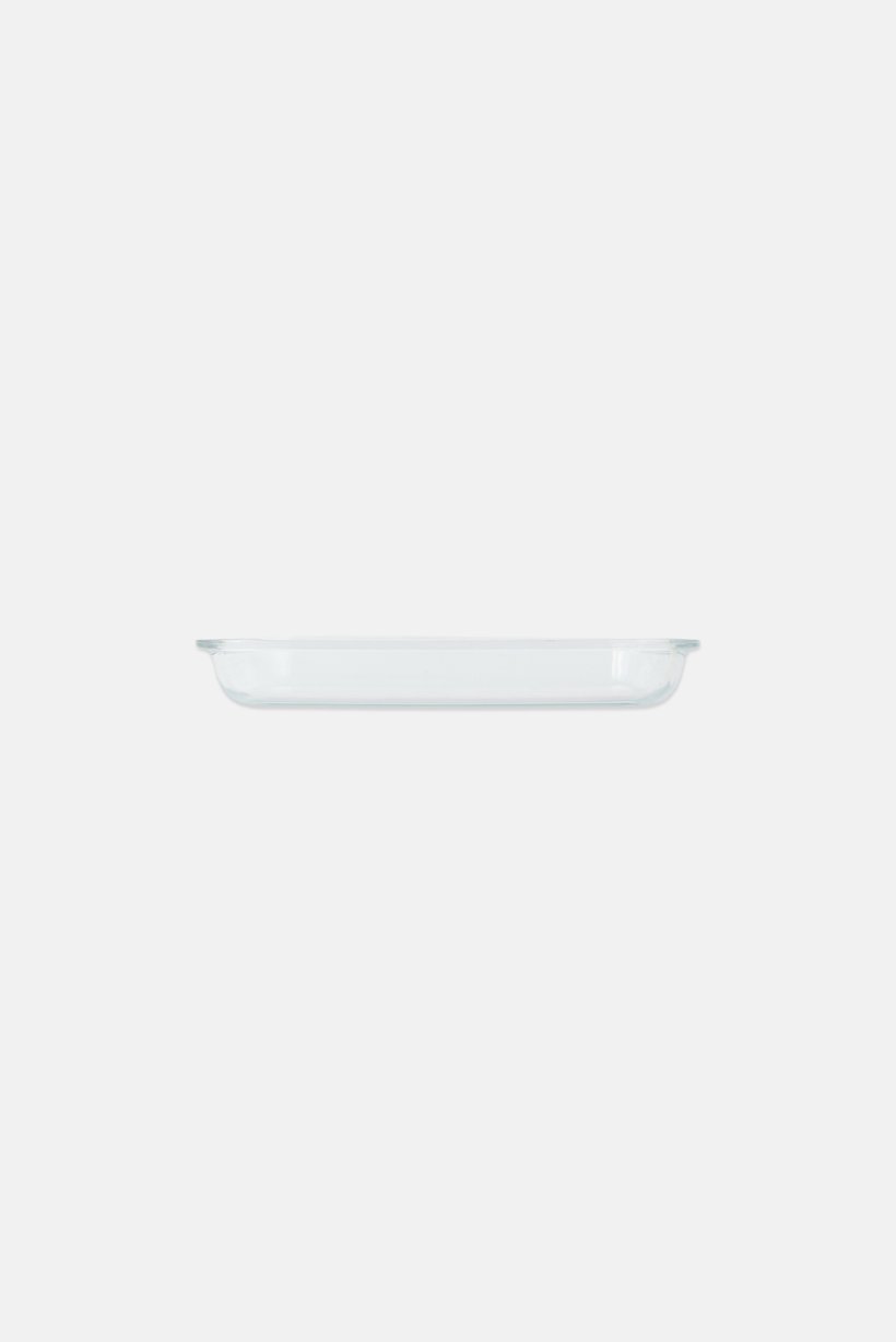 Large Rectangular Glass Roaster, Transparent