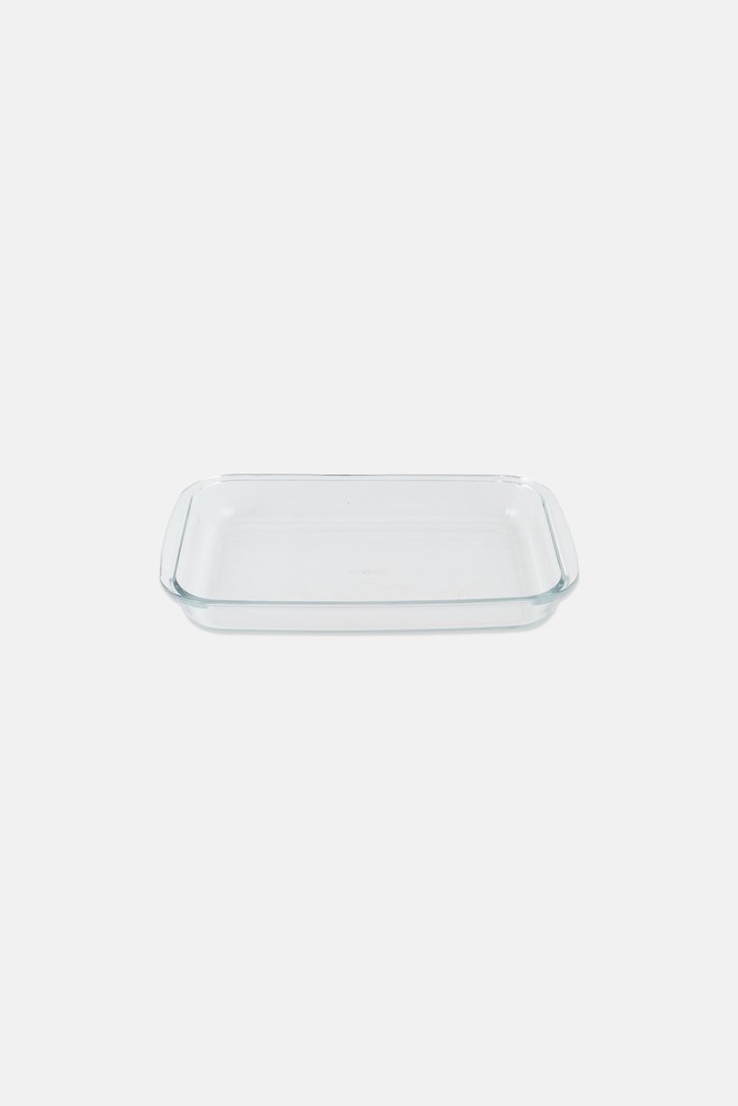 Large Rectangular Glass Roaster, Transparent