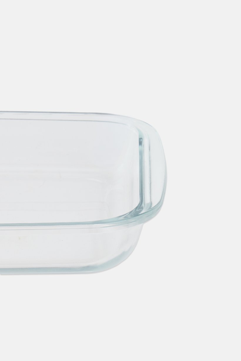 Large Rectangular Glass Roaster, Transparent