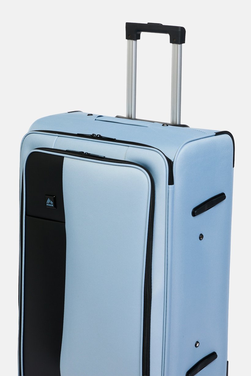 20 Inch Wheel Spinner Soft Side Luggage, Light Blue