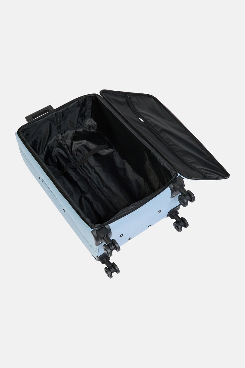 20 Inch Wheel Spinner Soft Side Luggage, Light Blue