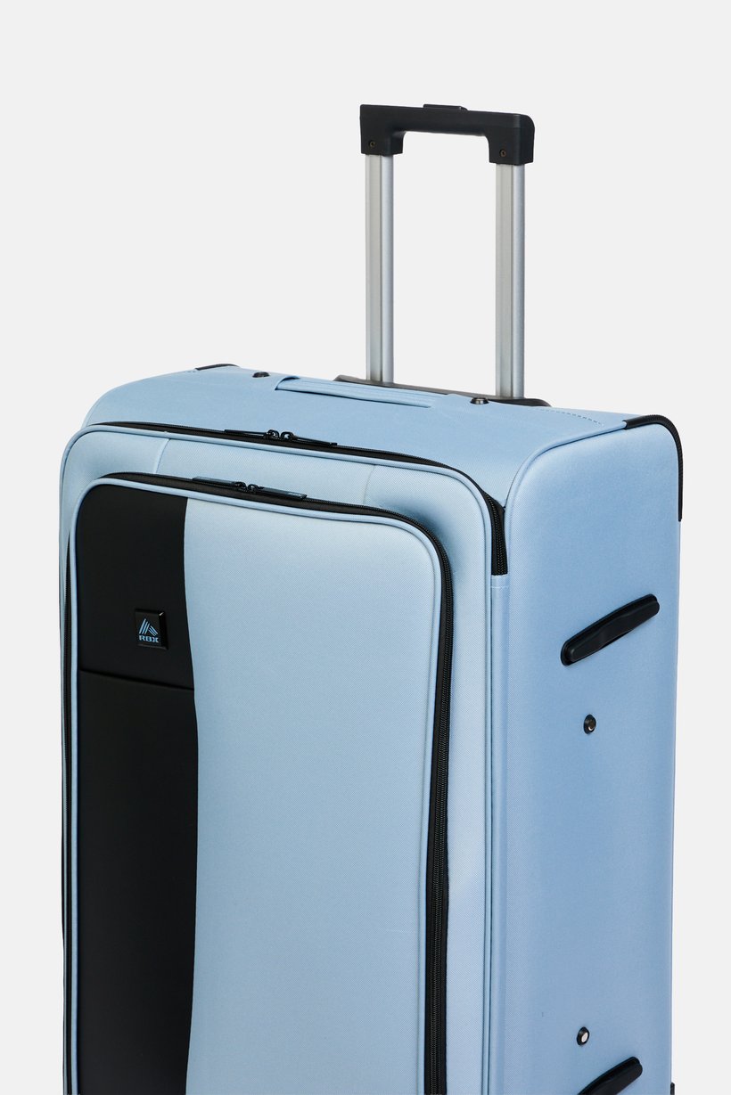 28 Inch Wheel Spinner Soft Side Luggage, Light Blue
