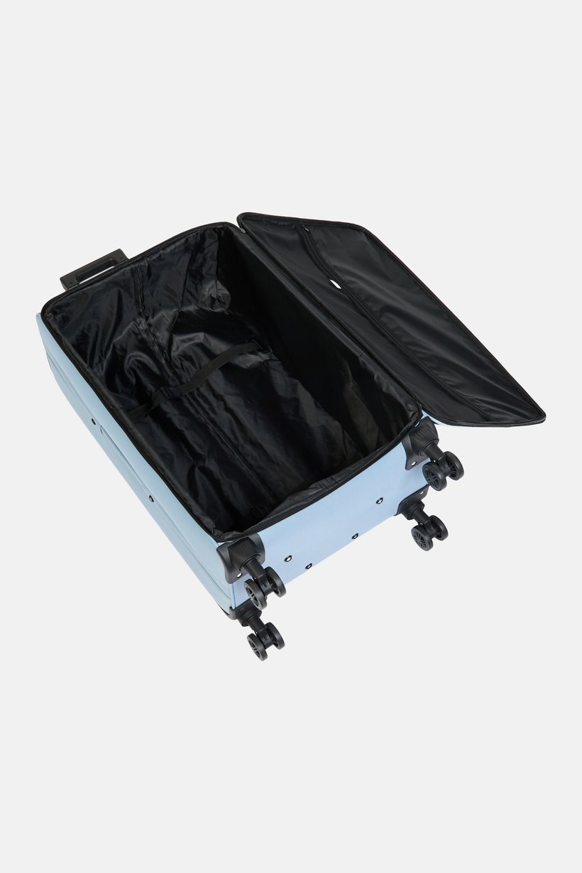 28 Inch Wheel Spinner Soft Side Luggage, Light Blue