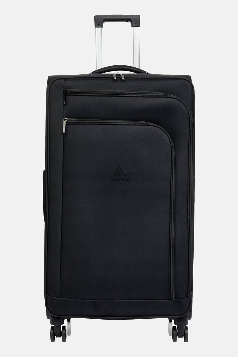 34 Inches Softshell Tokyo Check In Spinner Luggage, Black