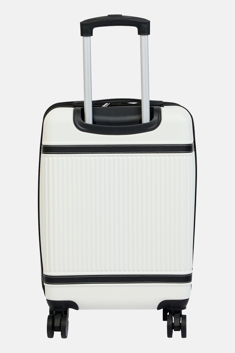 20 Inch Hardshell Zippered Pocket Expandable Luggage, White
