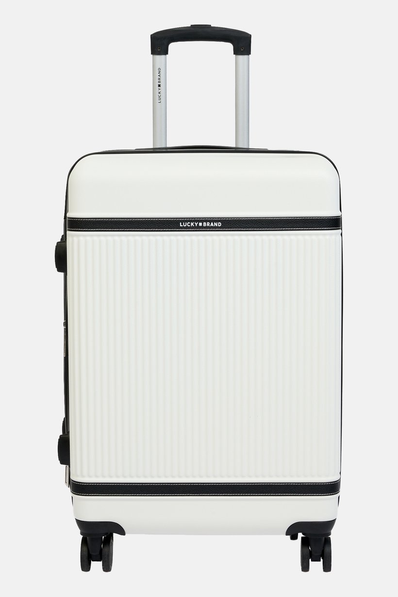 29 Inch Hard Shell Check In Spinner Luggage, White