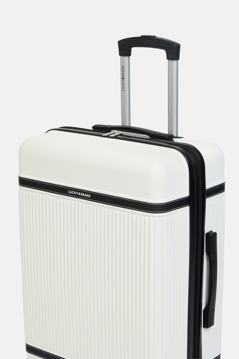 29 Inch Hard Shell Check In Spinner Luggage, White