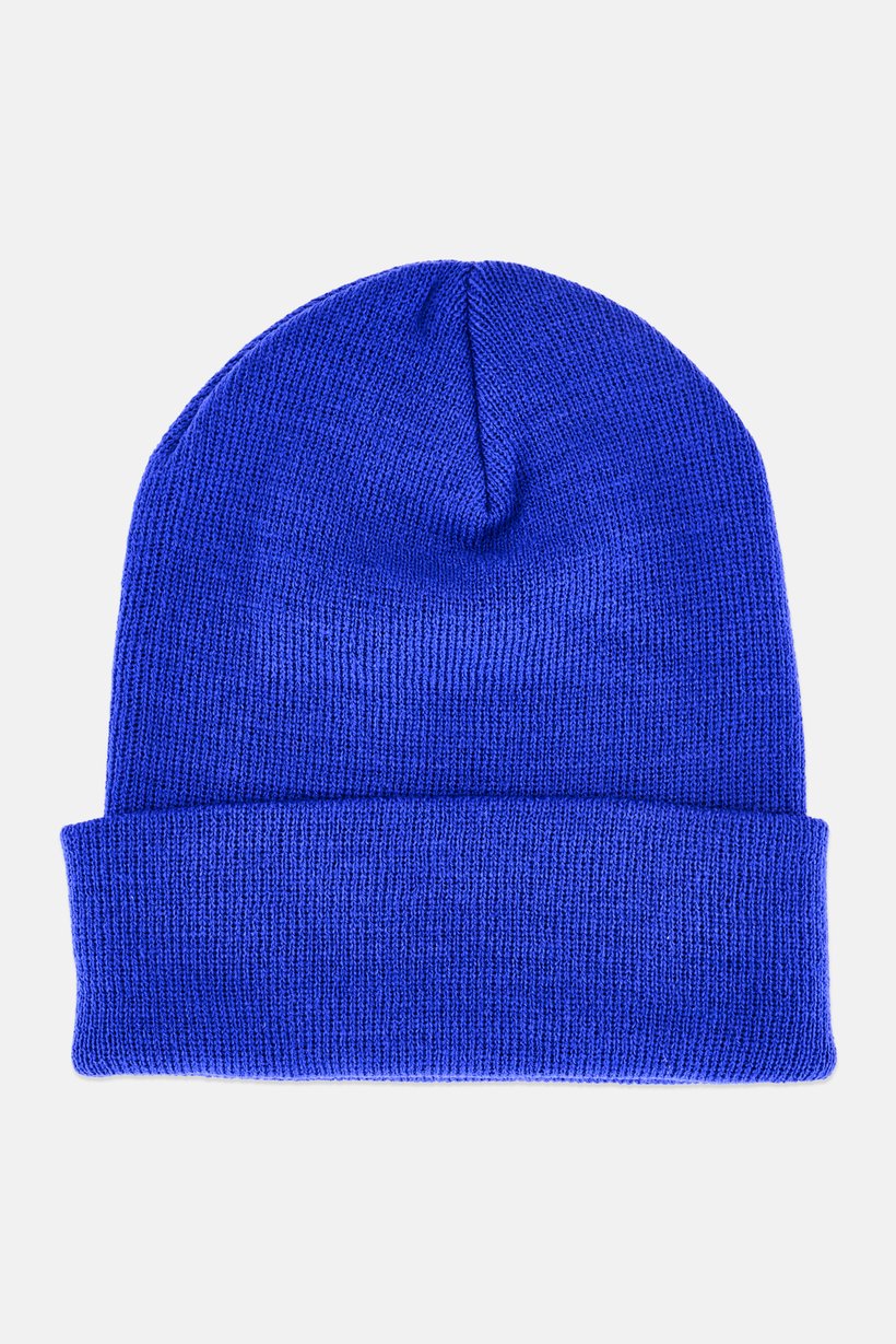 Men Embroidered Beanie Hat, Blue