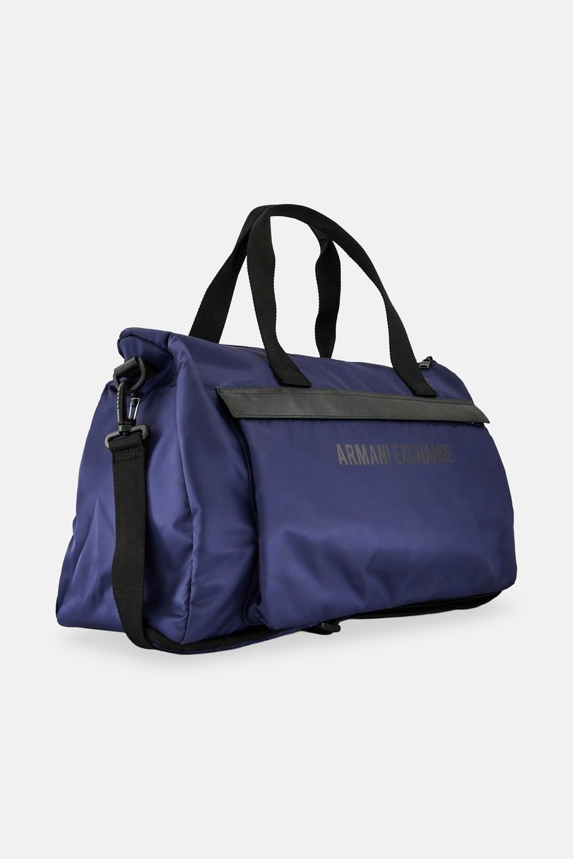 AX Armani Exchange Men Brand Logo Duffle Bag, Blue