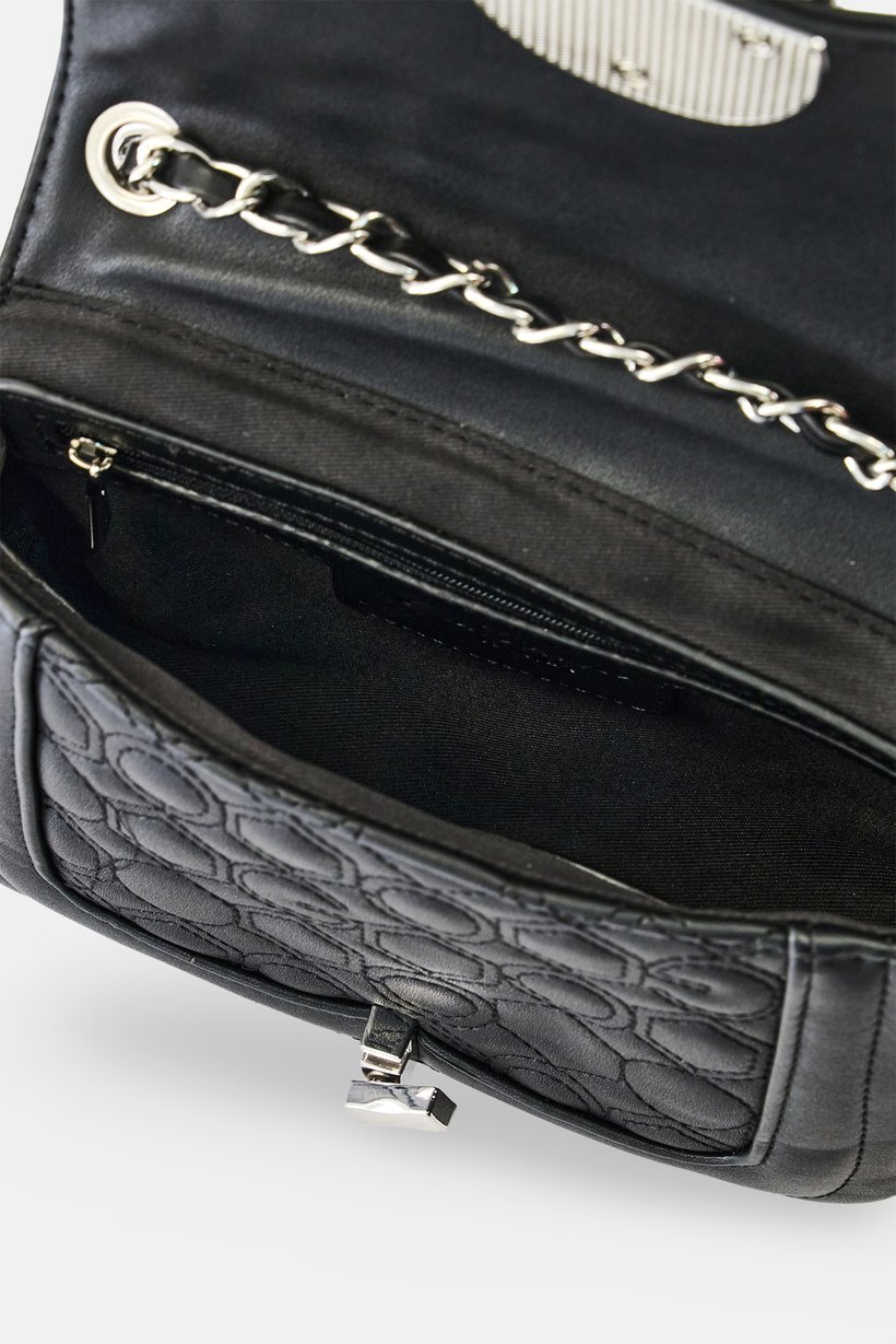 Women Brand Logo Cross Body Bag, Black