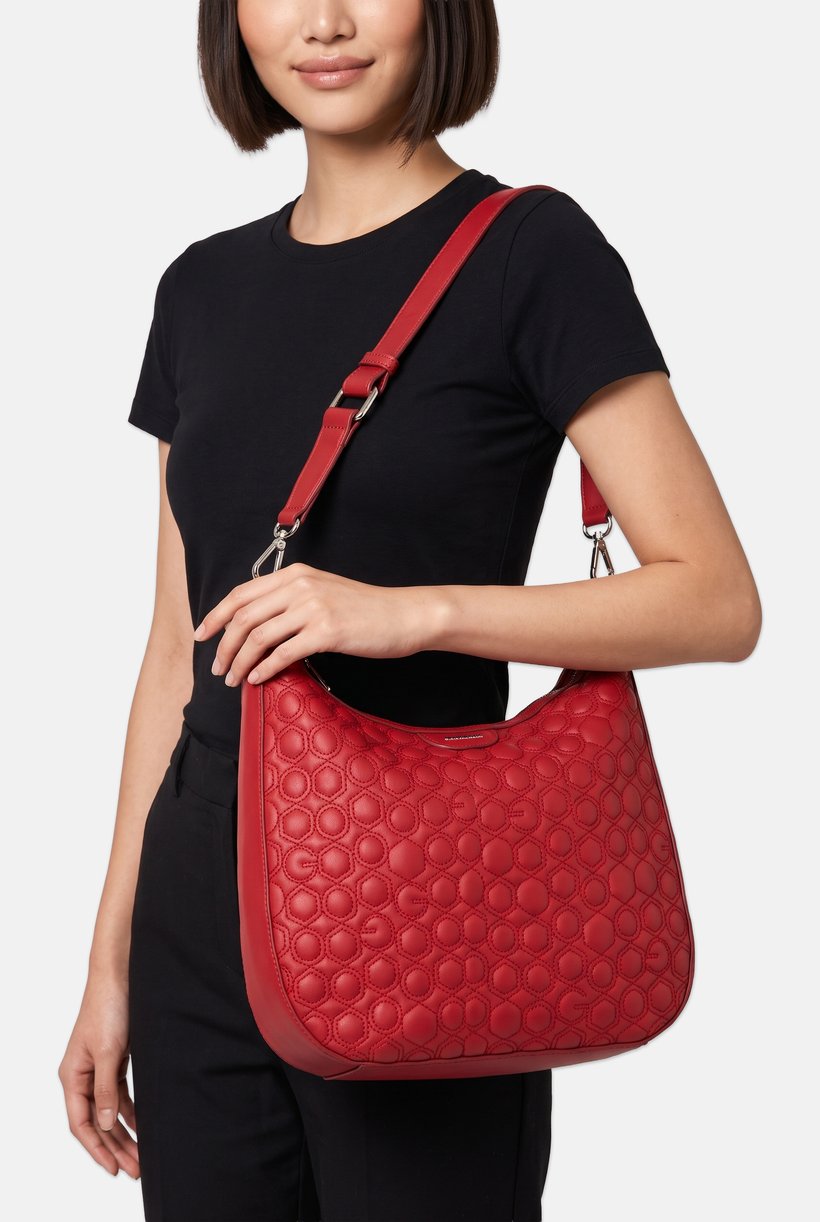Women Brand Logo Cross Body Bag, Red
