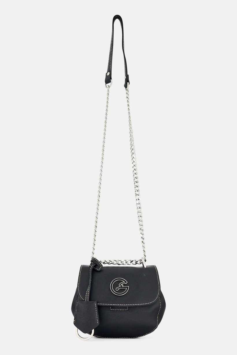 Women Brand Logo Cross Body Bag, Black