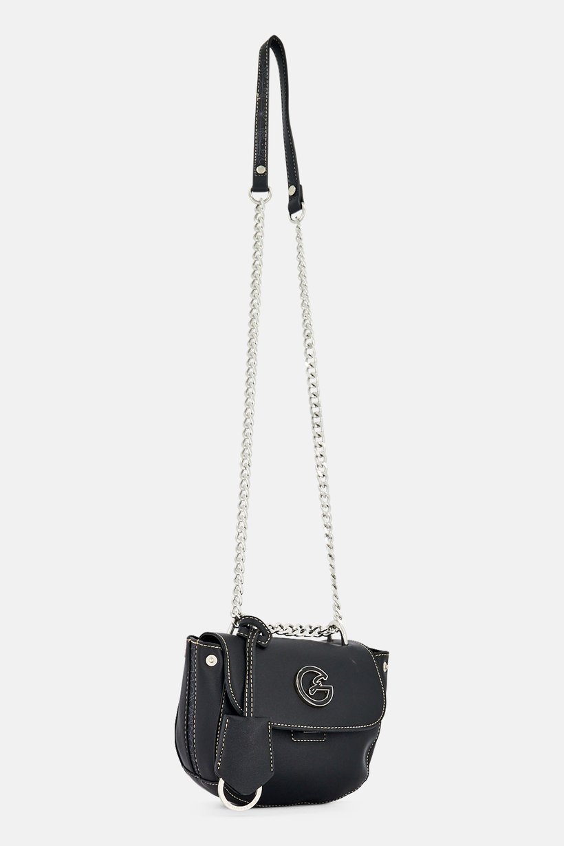 Women Brand Logo Cross Body Bag, Black