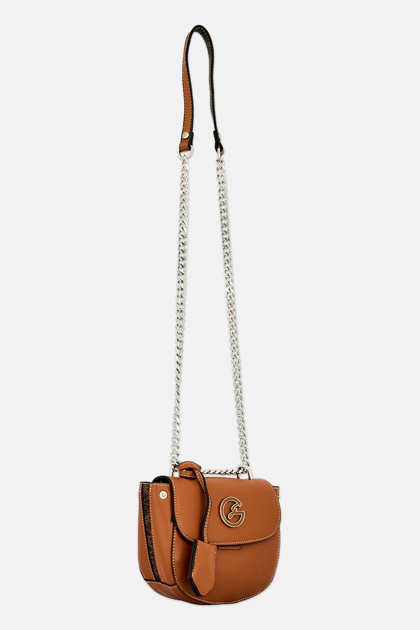 Women Brand Logo Cross Body Bag, Brown