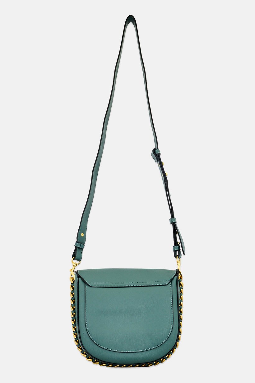 Women Brand Logo Shoulder Bag, Sage Green