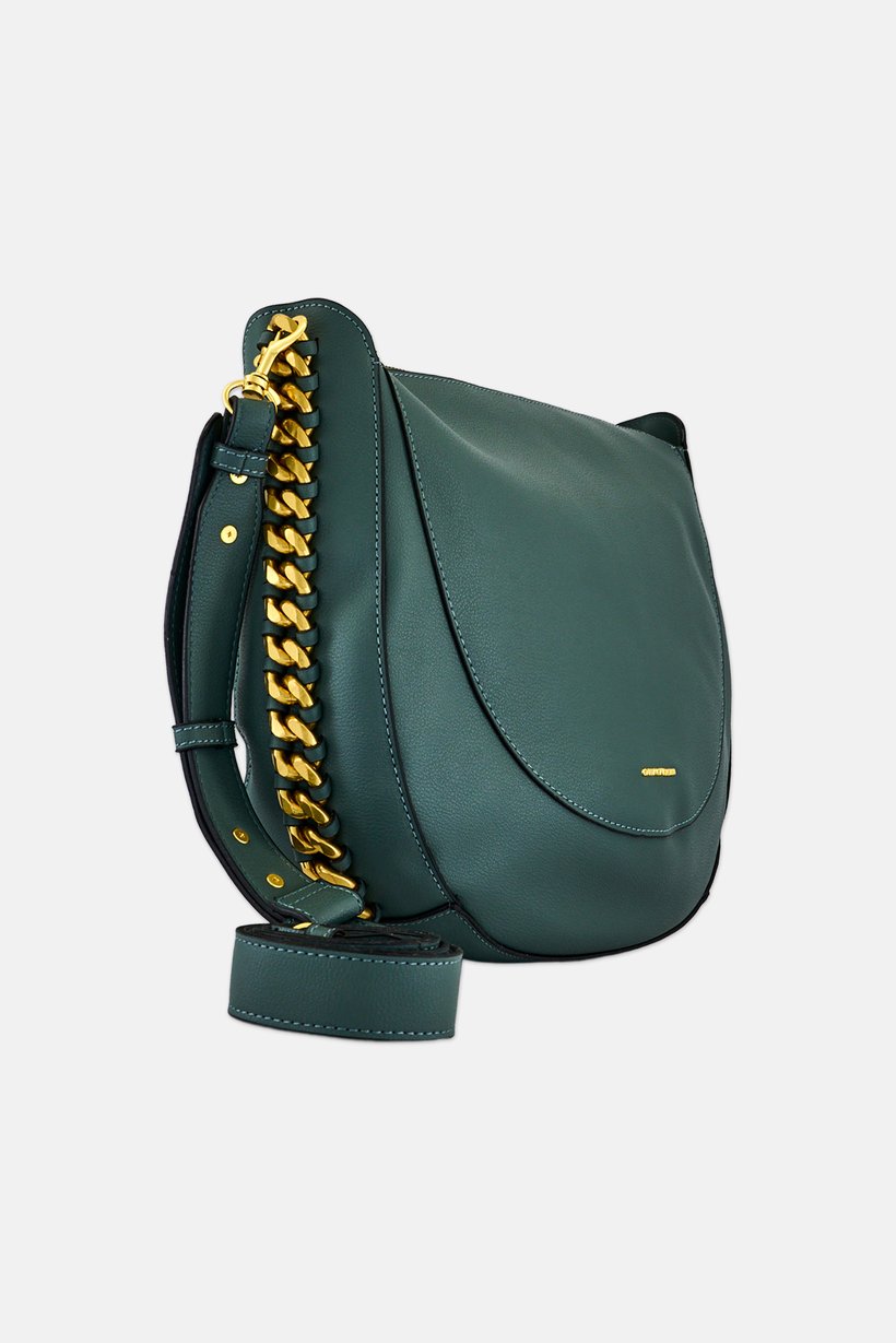 Women Brand Logo Hobo Bag, Sage Green