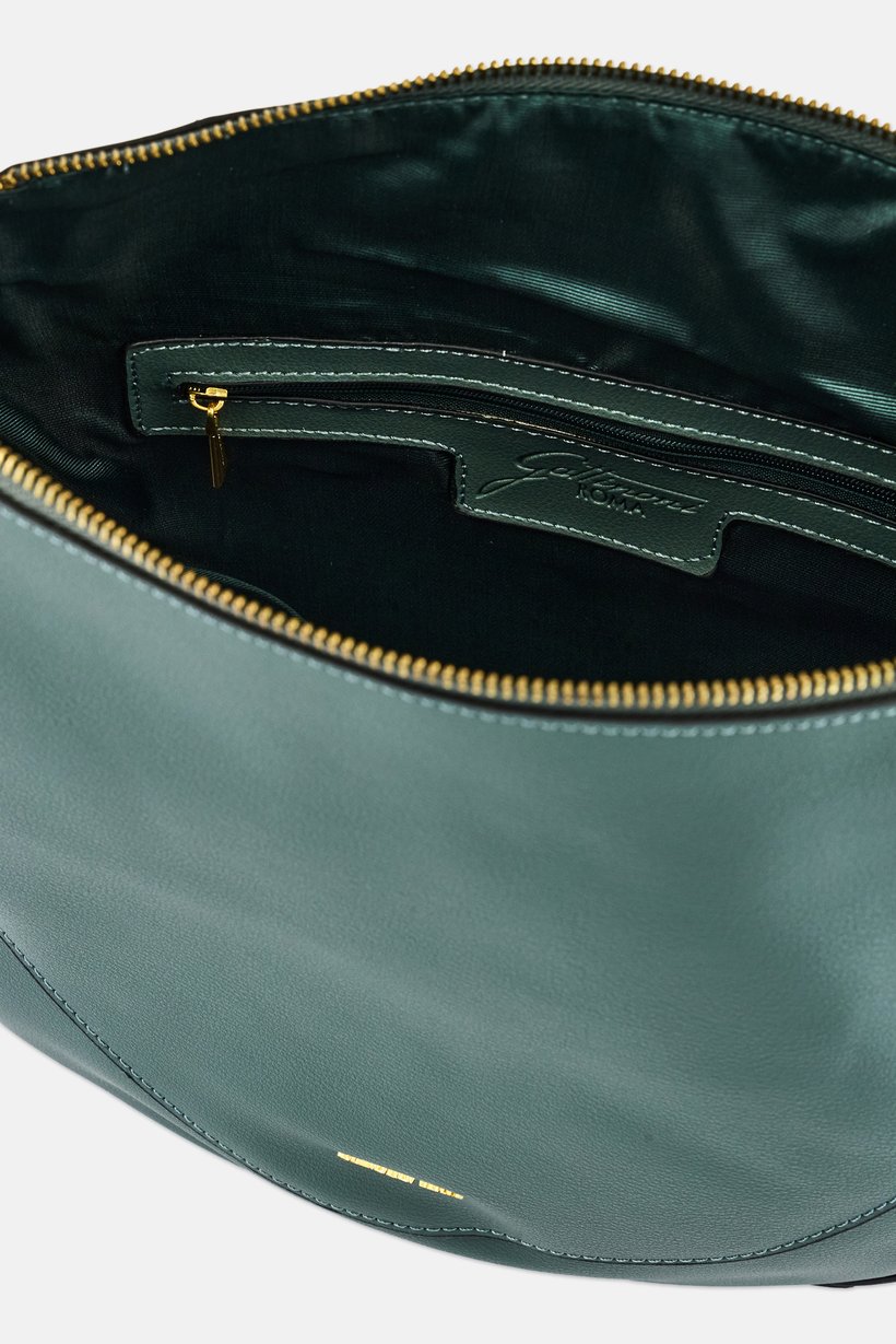 Women Brand Logo Hobo Bag, Sage Green