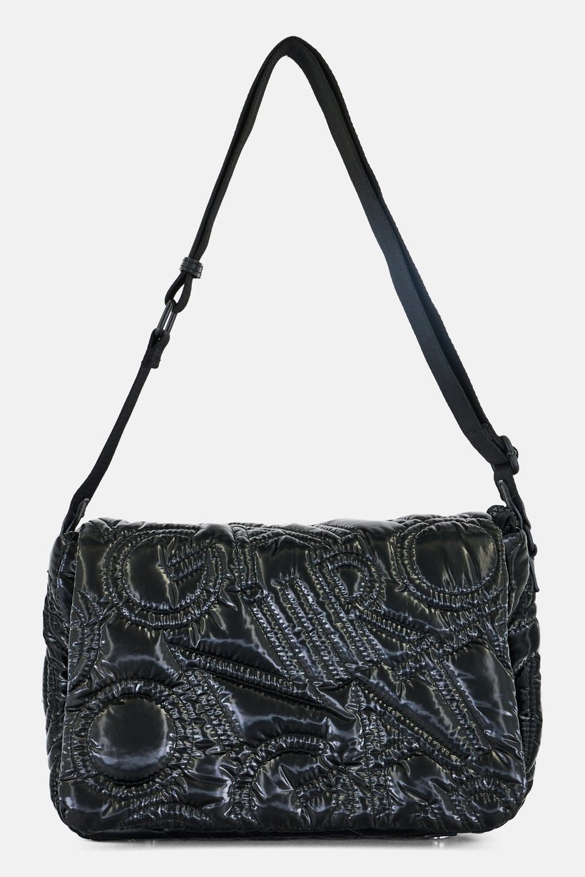 Women Quilted Cross Body Bag, Black