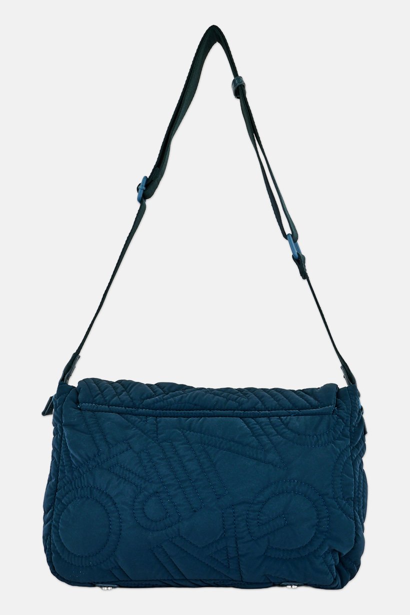 Women Quilted Cross Body Bag, Teal Blue
