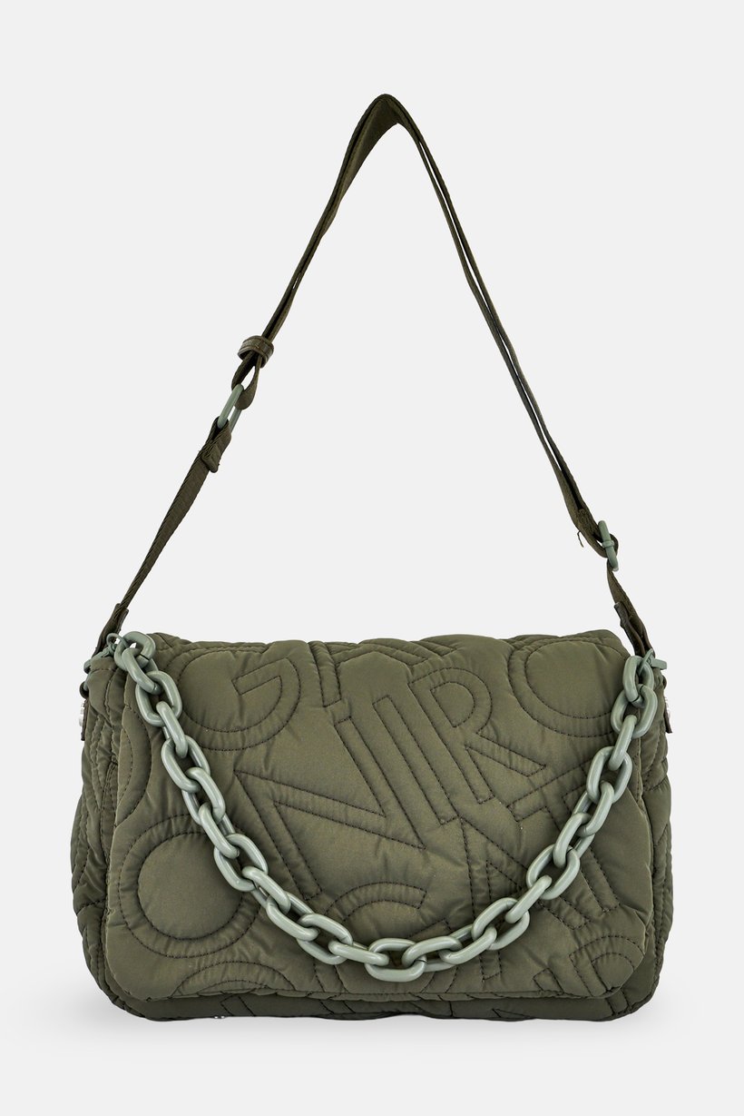 Women Quilted Cross Body Bag, Olive
