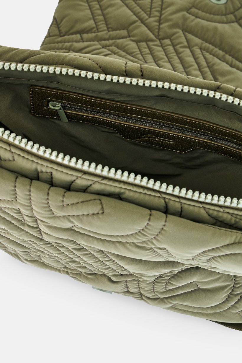 Women Quilted Cross Body Bag, Olive