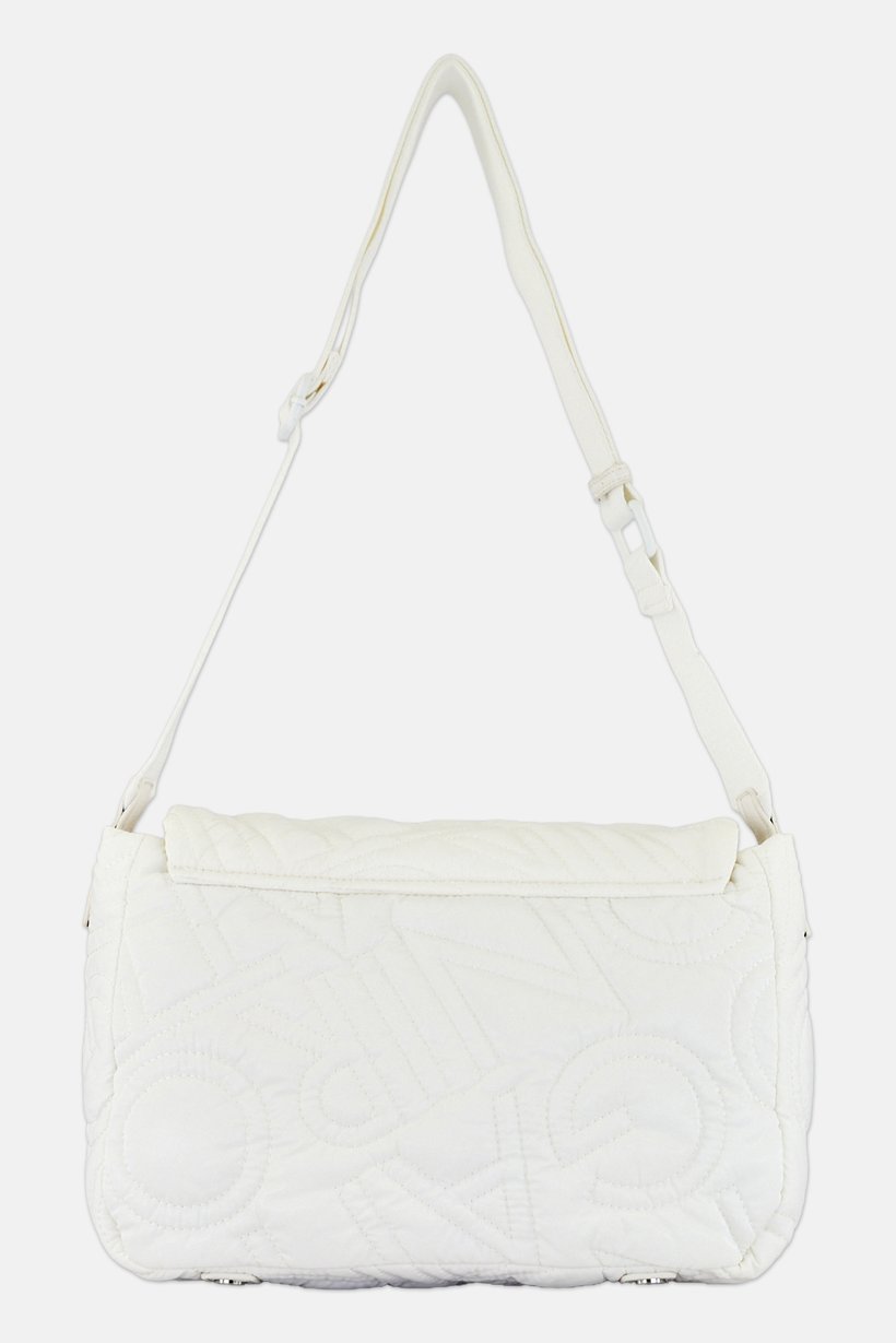 Women Quilted Cross Body Bag, White